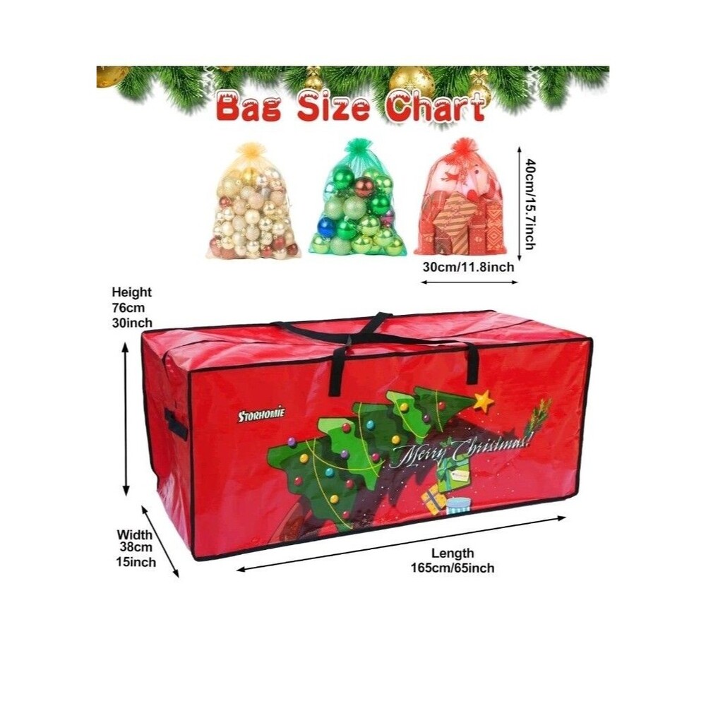 9 Ft Christmas Tree Storage Bag Durable Waterproof Organizer With Accessories